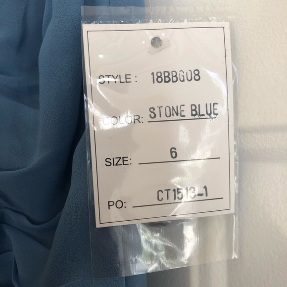 Stone Blue Bridesmaid Dress - Picture 4 of 4